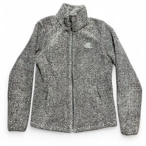 Grey The North Face Fleece Sweater jacket Full Zip Womens size Small -280D